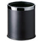 Dolphy Round Leatherette Black Waste Bin