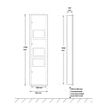 Dolphy Bathroom Recessed Toilet Roll Holder Shelf Panel 3-in-1