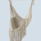 Fringed Cotton Rope Mexican Hammock Swing Ivory