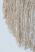 Fringed Cotton Rope Mexican Hammock Swing Ivory