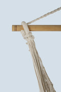 Fringed Cotton Rope Mexican Hammock Swing Ivory