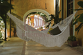 Ivory Hand Woven Rope Mexican Hammock Cascade