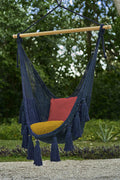 Hammock Chair Extra Large Mexican Cotton Blue Outdoor