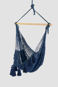 Hammock Chair Extra Large Mexican Cotton Blue Outdoor