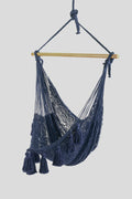 Hammock Chair Extra Large Mexican Cotton Blue Outdoor