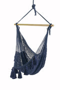 Hammock Chair Extra Large Mexican Cotton Blue Outdoor