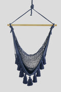 Hammock Chair Extra Large Mexican Cotton Blue Outdoor