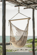 Mayan Legacy Cotton Mexican Hammock Chair Cream XL Outdoor