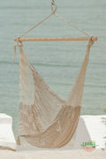 Mayan Legacy Cotton Mexican Hammock Chair Cream XL Outdoor