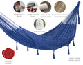Mayan Legacy Hammock King Size Cotton Blue Hand Crocheted