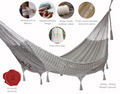 Mayan Legacy Hammock King Size Cotton Hand Crocheted Tassels