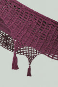 Mayan Legacy King Hammock Cotton Maroon Hand Crocheted