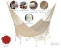 Mayan Legacy Hammock Queen Cotton Marble Hand Crocheted Tassels