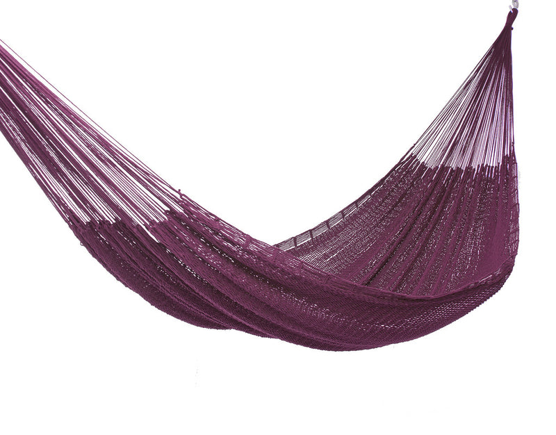 Mayan Legacy King Hammock Cotton Maroon Outdoor