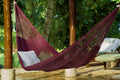 Mayan Legacy King Hammock Cotton Maroon Outdoor