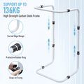 Blanket Lifter Bar 62-82cm Height Adjustable Feet Tent Steel Bed Cradle Max Load 136kg with 4 Clips for Feet Toes Leg Knee Ankle Post Surgery Recovery