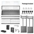 Over The Sink Dish Drying Rack Carbon Steel Dish Drainer Drying Rack 85cm Long Sink Caddy with Door and Multiple Utensils Holders Large Capacity
