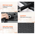 Folding Dog Stair Lightweight Aluminium Dog Ramp Adjustable Height 5 Steps Pet Ladder Loads up to 70Kg with Non-Slip Surface for Cars Trunk SUV Trucks