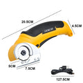 Cordless Electric Scissors 4.2V Rotary Cutter 2000mAh Battery Rechargeable Fabric Scissors Multi-Cutting Tool with Safety Lock for Cloth Cardboard Carpet