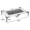 Raised Dog Bed Large Elevated Pet Bed Scratch and Moisture Resistant Breathable Kennel with Non-Slip Feet Indoor Outdoor for All Seasons Max Load 100kg