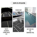 EVA Foam Boat Flooring Mat Faux Decking Teak Marine Mat Boat Carpet Sea Deck Flooring for Motorboat RV Yacht Kayak Surfboard 240cmx90cm Black