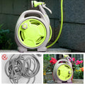 Mini Portable Garden Pipe Hose Cart 15m Reel Storage Set Garden Hose Storage Rack 29x15x32cm With High Pressure Water Gun for Cleaning Car Washing