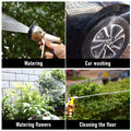 Large Stainless Steel Garden Hose Reel Cart Portable Pipe Holder With Rainproof Sunscreen Protection Lid and Crank Handle