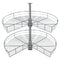 Shelf Rack for Spices 2-Shelf Under Sink Storage Blind Corner Carousel Kitchen Cabinet Organizer 81cm Diameter Rotating Max Load 14kg 270 Degree