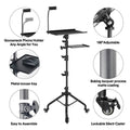 Mobile Laptop Tripod Stand 11-16 Inch on Wheels 82-170cm Height Adjustable Projector Stand Portable Stand with Gooseneck Phone Holder for Home Office