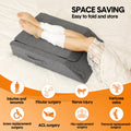Leg Wedge Ergonomic Booster 3-Height Adjustable Memory Foam Leg Support Pillow with Washable Cover for Ankle Foot Rest Surgery Recovery and Pain Relief