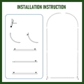 Metal Arch Backdrop White Stand Wedding Arch Stand Set of 3 (6FT/5FT/4FT) Square Arched Frame for Outdoor Birthday Party Ceremony