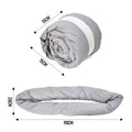 2Pcs Travel Pillow Wrap Comfort Adjustable Neck Support Pillow Scarf for Airplane Travel Sleep Nap Machine Washable and Portable Soft Neck Pillow Grey