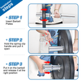 Olympic Barbell Bar 50cm Heavy Duty Dumbbell Handles Pair of Steel 100kg Weight Capacity with Spring Collars for 2