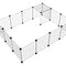 Pet Playpen Foldable Metal Pet Cage Enclosure Puppy Fence 16 Panels with Connection Clips for Small Animal Puppy Rabbit Kitten Turtle Indoor Outdoor Black