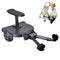 Universal Pram Board Seat and Stand Up Adjustable Buggy Board Pushchair with Bear Pattern Removable Seat Fits Most Strollers Holds Children Up to 25kg