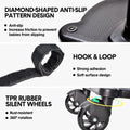 Universal Pram Board Seat and Stand Up Adjustable Buggy Board Pushchair with Bear Pattern Removable Seat Fits Most Strollers Holds Children Up to 25kg