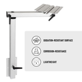Adjustable RV Table Leg 360° Rotating Support Pedestal Table Leg RV Accessories, Detachable Aluminum Alloy Support Table Pedestal with Stepless Knob