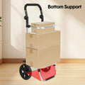 Foldable Shopping Trolley Cart Multifunctional Large Capacity Hand Carry Bag Aluminium Frame with Removable Zipped Bag Side Pockets and Wheels Black