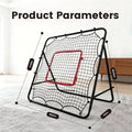 1m Football Rebounder Net Soccer Training Kickback Target Bounce Wall Detachable Metal Frame and PE Net For Passing Shooting Practice Sports Skills Trainer