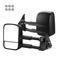 Front Pair Extendable Towing Mirrors Fit for Nissan Patrol GU/Y61 1997-2016 Manual Foldable Split View Black 2pcs