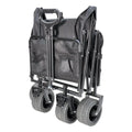 Foldable Camping Wagon 150L Portable Hand Trolley with All-Terrain Wheels and Tailgate For Outdoor Picnic Shopping Sports Max Load 200Kg Utility Cart