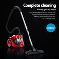 Devanti 2200W Bagless Vacuum Cleaner Red