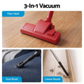 Devanti 3-in-1 Corded Stick Vacuum Cleaner, 16000Pa Strong Suction, Red