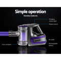 Devanti Cordless Stick Vacuum Cleaner 150W Bagless Purple