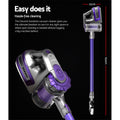 Devanti Cordless Stick Vacuum Cleaner 150W Bagless Purple