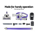 Devanti Cordless Stick Vacuum Cleaner Bagless 150W Purple
