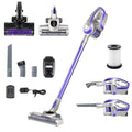 Devanti Stick Vacuum Cleaner Roller Brush Cordless 150W Purple