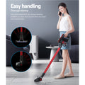 Devanti Cordless Stick Vacuum 250W Brushless Red Handheld