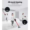 Devanti Cordless Stick Vacuum 250W Brushless Red Handheld