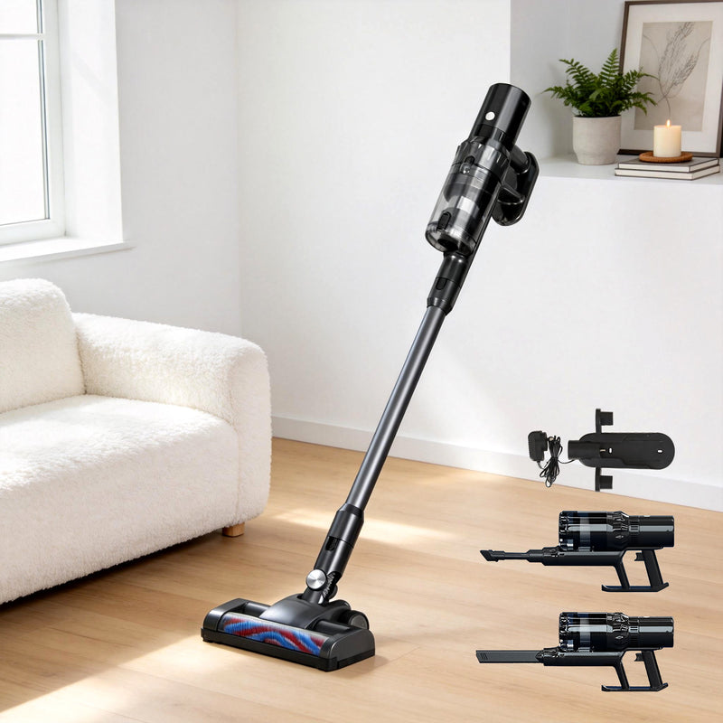 Devanti Cordless Stick Vacuum Cleaner Brushless 350W Grey
